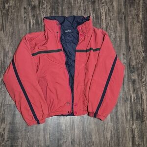 Vintage Red Nautica Jacket with Navy Accents